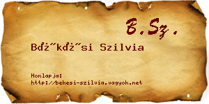 Békési Szilvia névjegykártya